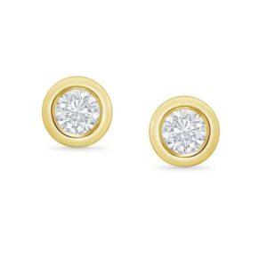 Eppi Bezelohrstecker aus Gold mit 0.5ct synthetischen Diamanten Viorica - Ohrringe | Nachhaltige Produkte