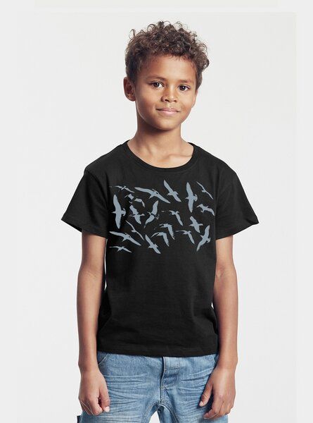 Peaces.bio - handbedruckte Biomode Bio-Kinder T-Shirt Möwen - Shirts & Tops | Bio