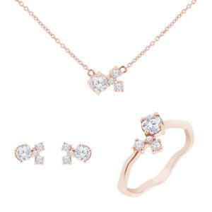 Eppi Cluster Schmuckset mit Moissaniten und Lab Grown Diamanten Halli - Schmuck | Nachhaltige Produkte