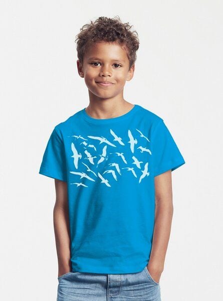 Peaces.bio - handbedruckte Biomode Bio-Kinder T-Shirt Möwen - Shirts & Tops | Bio