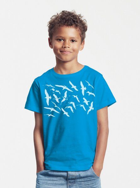 Peaces.bio - handbedruckte Biomode Bio-Kinder T-Shirt Möwen - Shirts & Tops | Bio