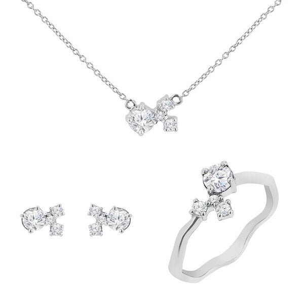 Eppi Cluster Schmuckset mit Moissaniten und Lab Grown Diamanten Halli - Schmuck | Nachhaltige Produkte