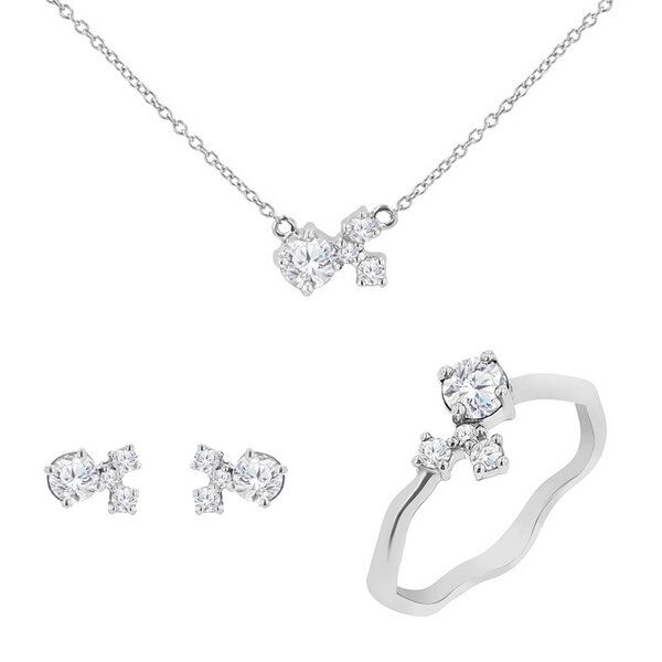 Eppi Cluster Schmuckset mit Moissaniten und Lab Grown Diamanten Halli - Schmuck | Nachhaltige Produkte