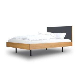 BARTMANN Unidorm Classic - Holzbett aus Eiche mit Kopfteil aus Linoleum - Betten & Zubehör | Nachhaltige Produkte