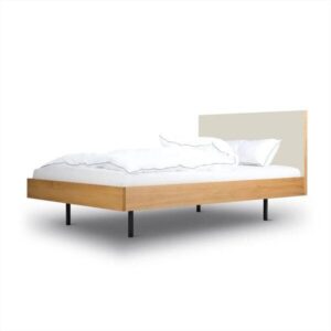 BARTMANN Unidorm Classic - Holzbett aus Eiche mit Kopfteil aus Linoleum - Betten & Zubehör | Nachhaltige Produkte