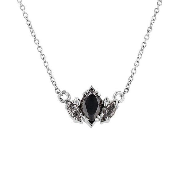 Eppi Halskette mit Salt and Pepper Diamanten in Marquise Form Everline - Schmuck | Nachhaltige Produkte