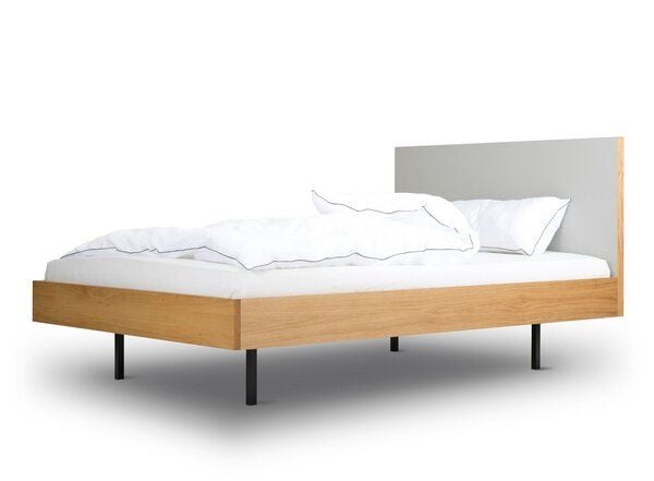 BARTMANN Unidorm Classic - Holzbett aus Eiche mit Kopfteil aus Linoleum - Betten & Zubehör | Nachhaltige Produkte