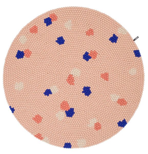 myfelt Terra Filzkugelteppich rund, 100% Schurwolle