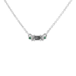 Eppi Kette mit Salt and Pepper Diamant, Smaragden und Moissaniten Matilda - Halsketten | Nachhaltige Produkte