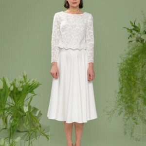 Atelier SNOW Zweiteiliges Brautkleid Langarm Top Lily-Alyssien - Kleider | Nachhaltige Produkte