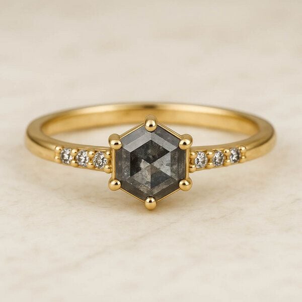 Spirit of Island Gold Ring | Diamant Hexagon - Ringe | Nachhaltige Produkte