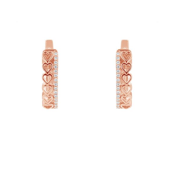 Eppi Runde Ohrringe mit Lab Grown Diamanten und Herzen Emmalyn - Ohrringe | Nachhaltige Produkte