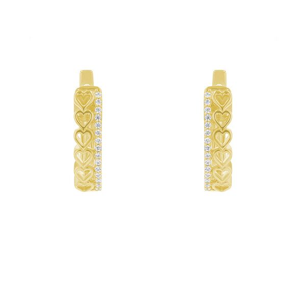 Eppi Runde Ohrringe mit Lab Grown Diamanten und Herzen Emmalyn - Ohrringe | Nachhaltige Produkte