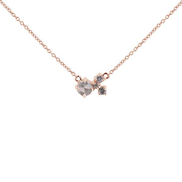 Eppi Cluster-Kette mit Salt and Pepper Diamanten Millie - Halsketten | Nachhaltige Produkte
