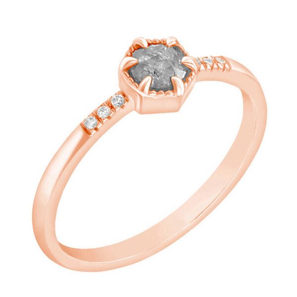 Eppi Ring aus Gold mit einzigartigem Salt´n´Pepper Diamanten Zamiel - Ringe | Nachhaltige Produkte
