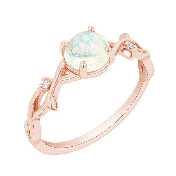 Eppi Romantischer Ring mit Mondstein und Diamanten Makena - Ringe | Nachhaltige Produkte
