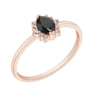 Eppi Verlobungsring mit schwarzem Marquise Diamanten Mya - Ringe | Nachhaltige Produkte